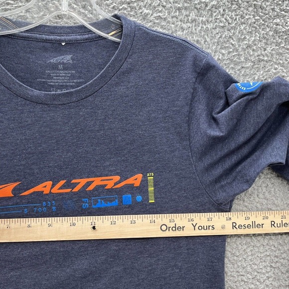 Altra Tops Altra T Shirt Blue Long Sleeve Crew Neck Logo Running